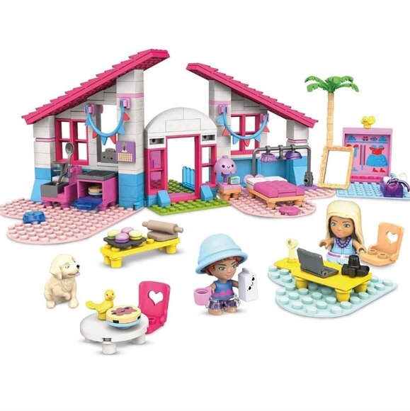 MEGA Barbie Building Toys Playset, Malibu Dream House with 303 pcs - Picture 2 of 11
